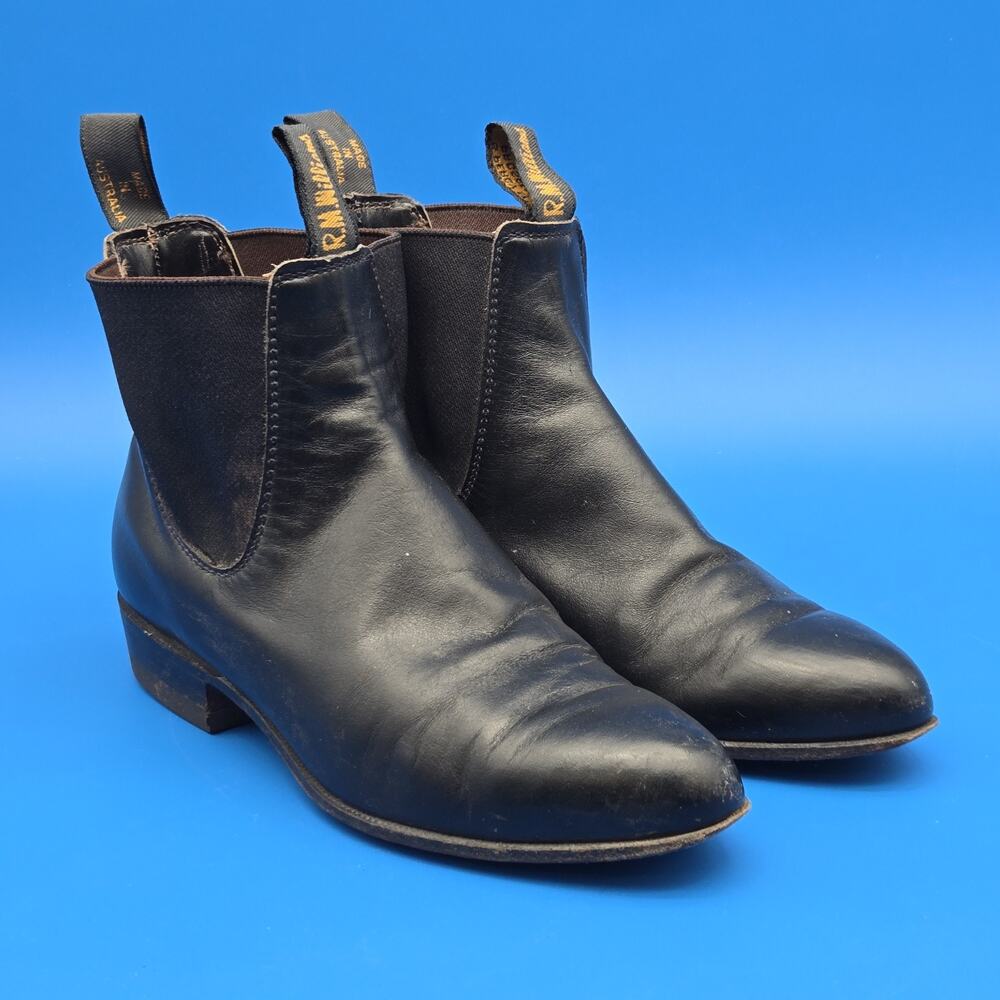 R.M. Williams Adelaide Boots Women’s Size 7 Black Leather Chelsea Boots - Picture 4 of 11